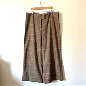 Vintage super wide leg glen check trousers